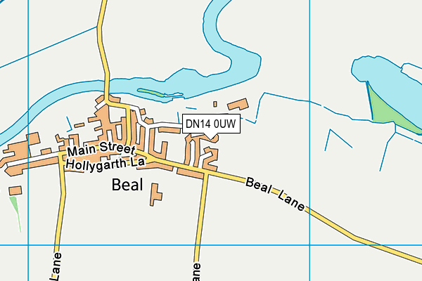 DN14 0UW map - OS VectorMap District (Ordnance Survey)