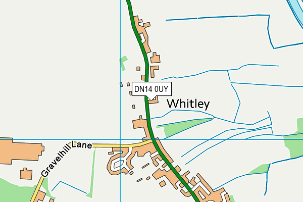 DN14 0UY map - OS VectorMap District (Ordnance Survey)