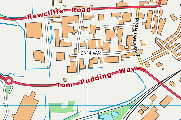 DN14 4AN map - OS VectorMap District (Ordnance Survey)