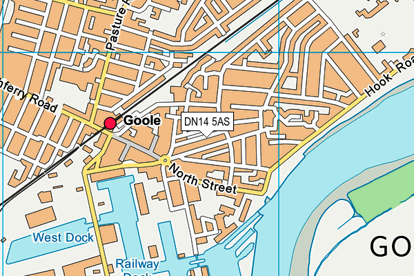 DN14 5AS map - OS VectorMap District (Ordnance Survey)