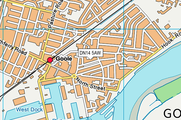 DN14 5AW map - OS VectorMap District (Ordnance Survey)