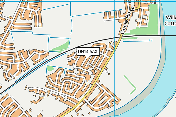 DN14 5AX map - OS VectorMap District (Ordnance Survey)