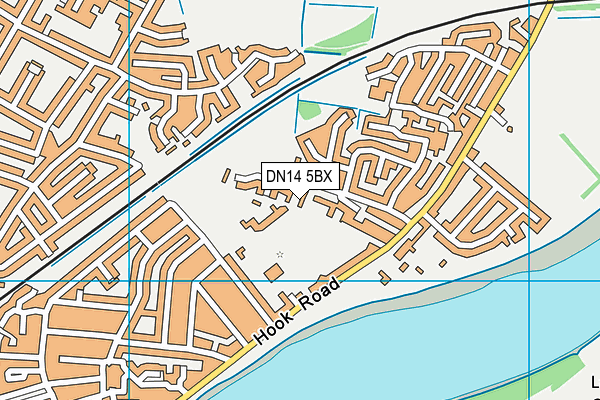 DN14 5BX map - OS VectorMap District (Ordnance Survey)