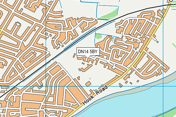 DN14 5BY map - OS VectorMap District (Ordnance Survey)