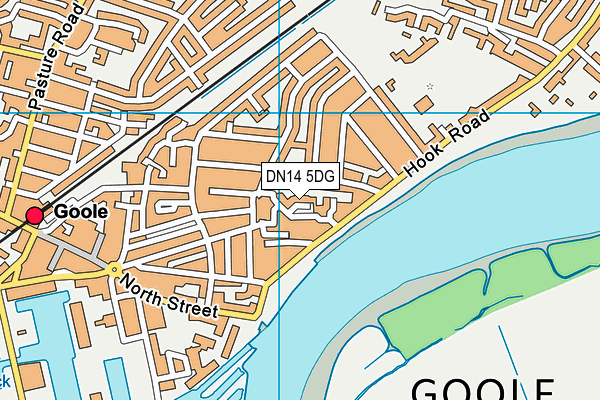 DN14 5DG map - OS VectorMap District (Ordnance Survey)