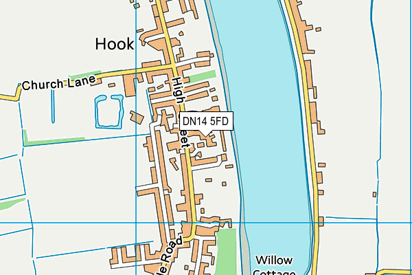 DN14 5FD map - OS VectorMap District (Ordnance Survey)