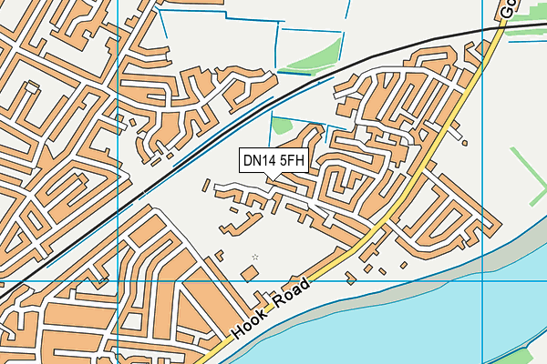 DN14 5FH map - OS VectorMap District (Ordnance Survey)