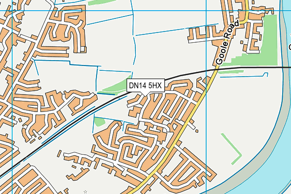 DN14 5HX map - OS VectorMap District (Ordnance Survey)