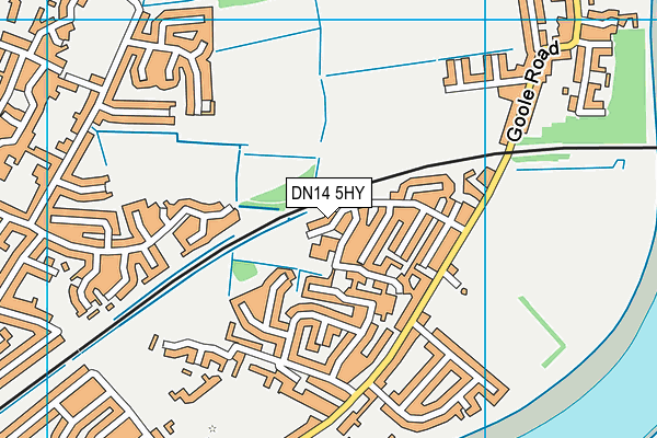 DN14 5HY map - OS VectorMap District (Ordnance Survey)