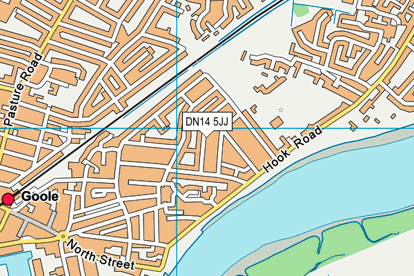 DN14 5JJ map - OS VectorMap District (Ordnance Survey)