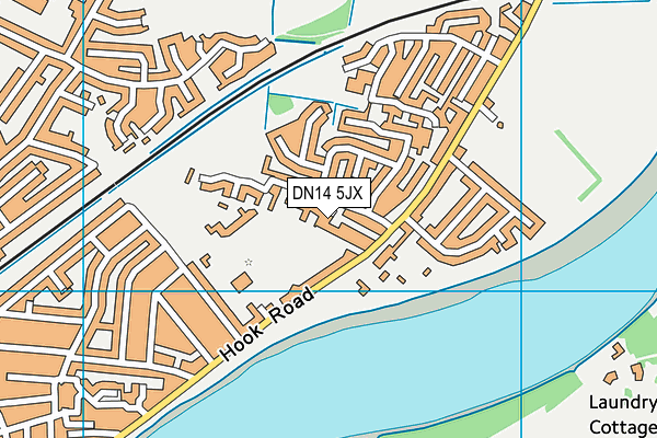 DN14 5JX map - OS VectorMap District (Ordnance Survey)