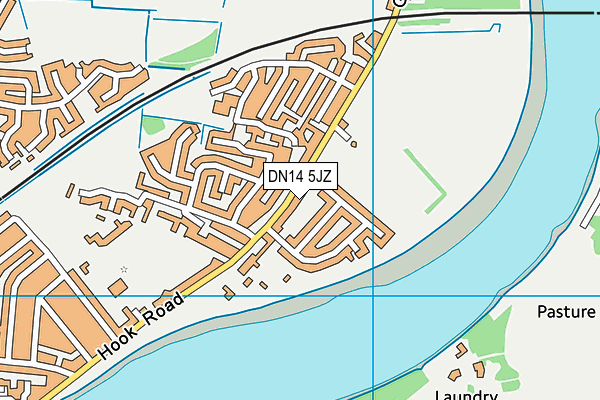 DN14 5JZ map - OS VectorMap District (Ordnance Survey)