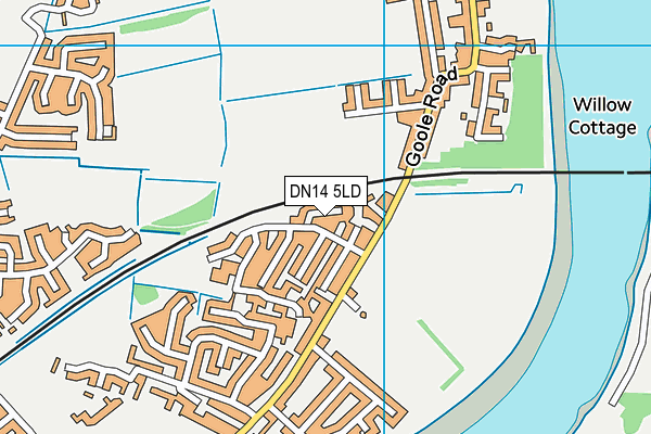 DN14 5LD map - OS VectorMap District (Ordnance Survey)