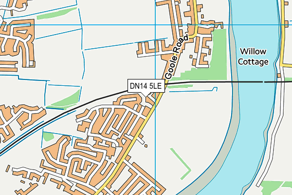 DN14 5LE map - OS VectorMap District (Ordnance Survey)