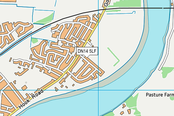 DN14 5LF map - OS VectorMap District (Ordnance Survey)
