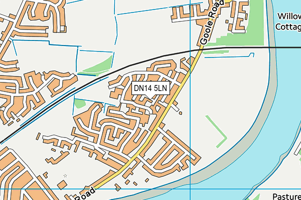 DN14 5LN map - OS VectorMap District (Ordnance Survey)