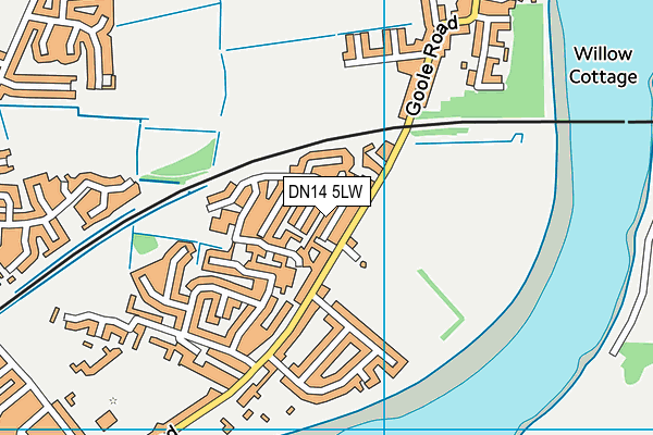 DN14 5LW map - OS VectorMap District (Ordnance Survey)