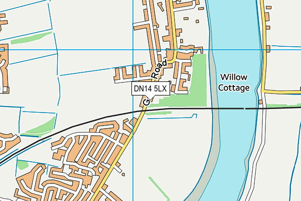 DN14 5LX map - OS VectorMap District (Ordnance Survey)