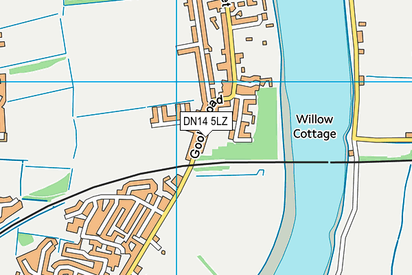 DN14 5LZ map - OS VectorMap District (Ordnance Survey)