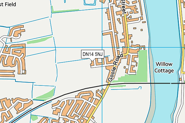 DN14 5NJ map - OS VectorMap District (Ordnance Survey)