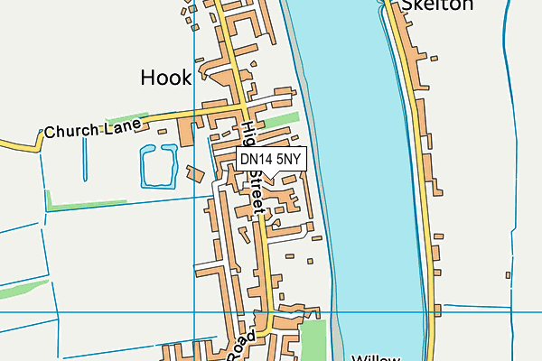 DN14 5NY map - OS VectorMap District (Ordnance Survey)