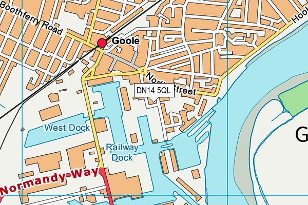 DN14 5QL map - OS VectorMap District (Ordnance Survey)