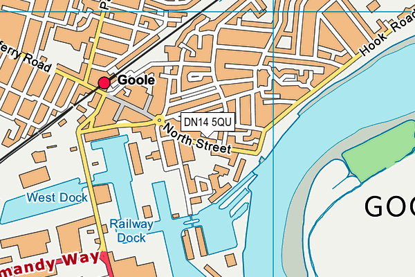 DN14 5QU map - OS VectorMap District (Ordnance Survey)