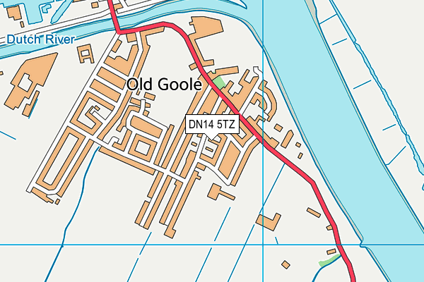 DN14 5TZ map - OS VectorMap District (Ordnance Survey)