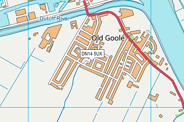 DN14 5UX map - OS VectorMap District (Ordnance Survey)