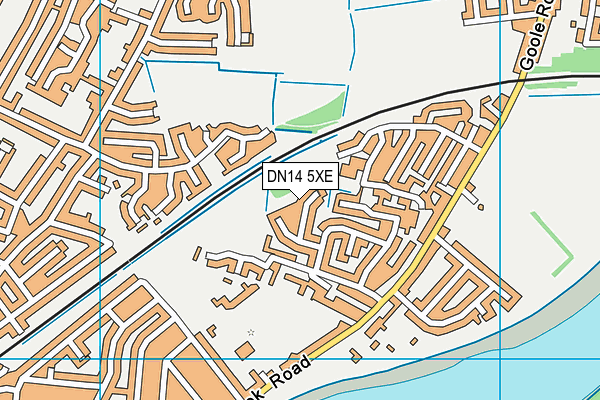 DN14 5XE map - OS VectorMap District (Ordnance Survey)
