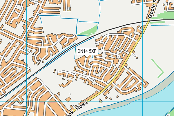 DN14 5XF map - OS VectorMap District (Ordnance Survey)