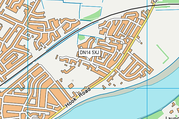 DN14 5XJ map - OS VectorMap District (Ordnance Survey)