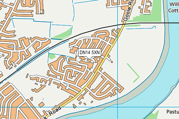 DN14 5XN map - OS VectorMap District (Ordnance Survey)