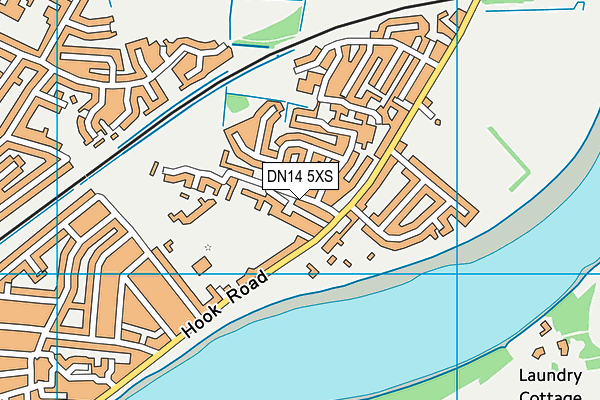 DN14 5XS map - OS VectorMap District (Ordnance Survey)