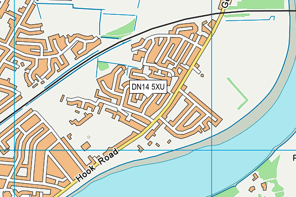DN14 5XU map - OS VectorMap District (Ordnance Survey)