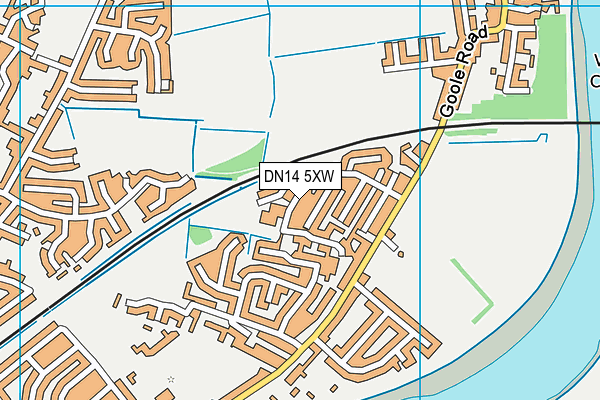 DN14 5XW map - OS VectorMap District (Ordnance Survey)