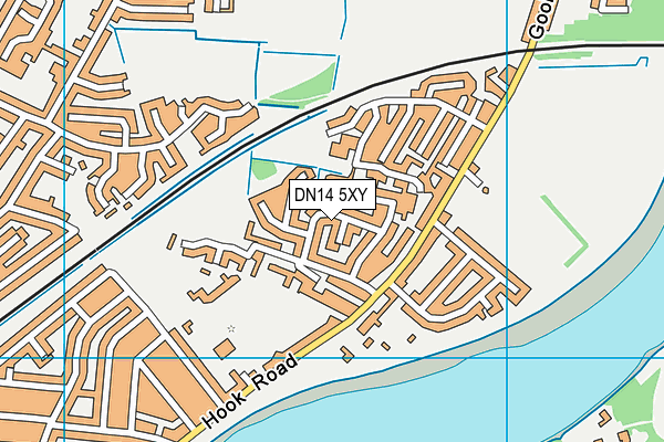 DN14 5XY map - OS VectorMap District (Ordnance Survey)