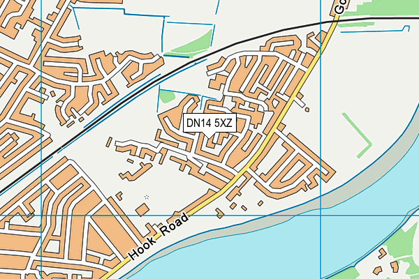 DN14 5XZ map - OS VectorMap District (Ordnance Survey)