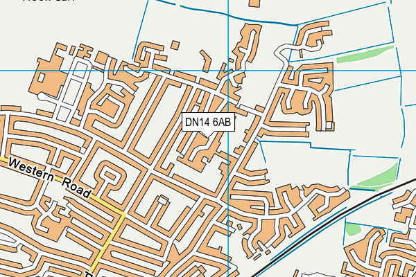 DN14 6AB map - OS VectorMap District (Ordnance Survey)