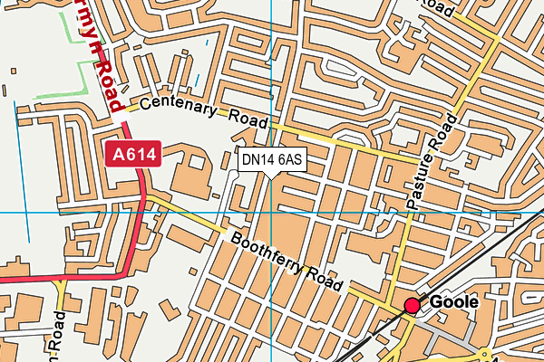 DN14 6AS map - OS VectorMap District (Ordnance Survey)