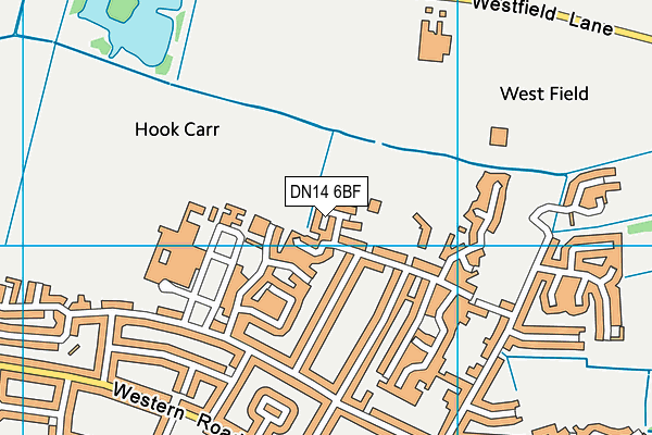 DN14 6BF map - OS VectorMap District (Ordnance Survey)