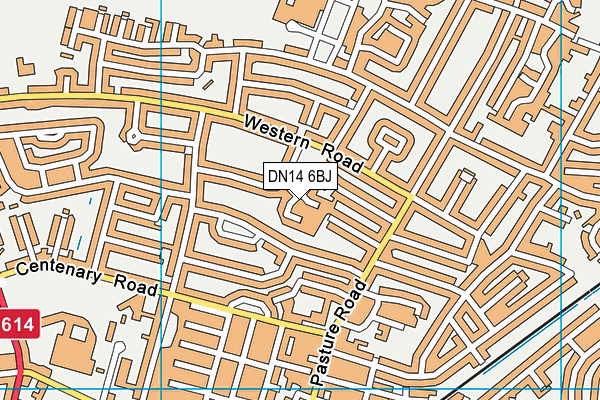 DN14 6BJ map - OS VectorMap District (Ordnance Survey)