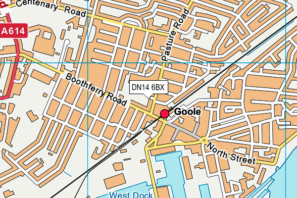 DN14 6BX map - OS VectorMap District (Ordnance Survey)