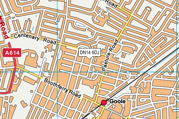 DN14 6DJ map - OS VectorMap District (Ordnance Survey)