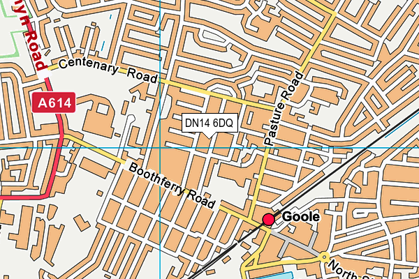 DN14 6DQ map - OS VectorMap District (Ordnance Survey)