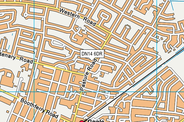 DN14 6DR map - OS VectorMap District (Ordnance Survey)