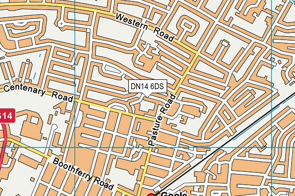 DN14 6DS map - OS VectorMap District (Ordnance Survey)