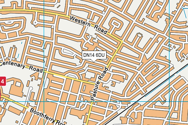 DN14 6DU map - OS VectorMap District (Ordnance Survey)