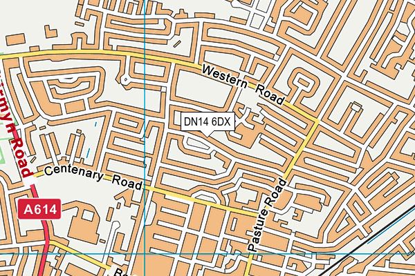 DN14 6DX map - OS VectorMap District (Ordnance Survey)
