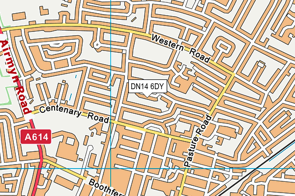 DN14 6DY map - OS VectorMap District (Ordnance Survey)